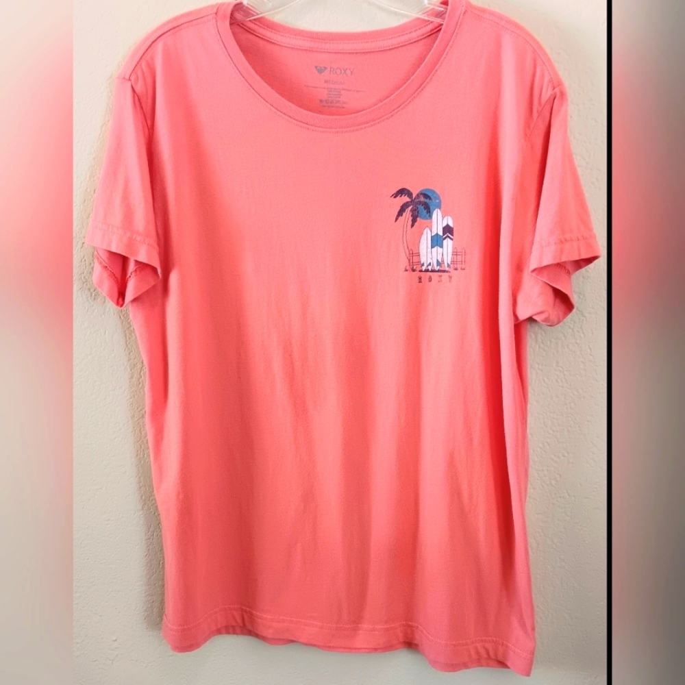 ROXY Surfer Tee M Double-Sided Orange Summer Beach - Picture 2 of 8